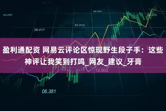 盈利通配资 网易云评论区惊现野生段子手：这些神评让我笑到打鸣_网友_建议_牙膏